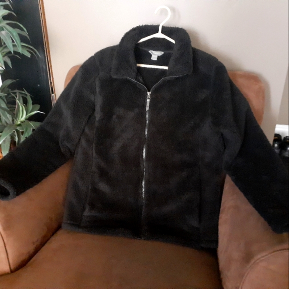 Plush sweater jacket